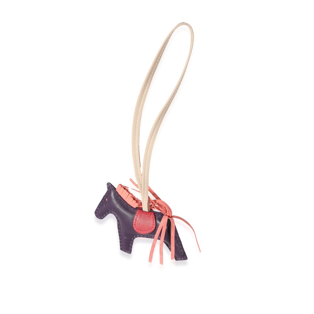 Hermes Raisin Flamingo Rouge Vif Argile Milo Lambskin Grigri Rodeo Pm